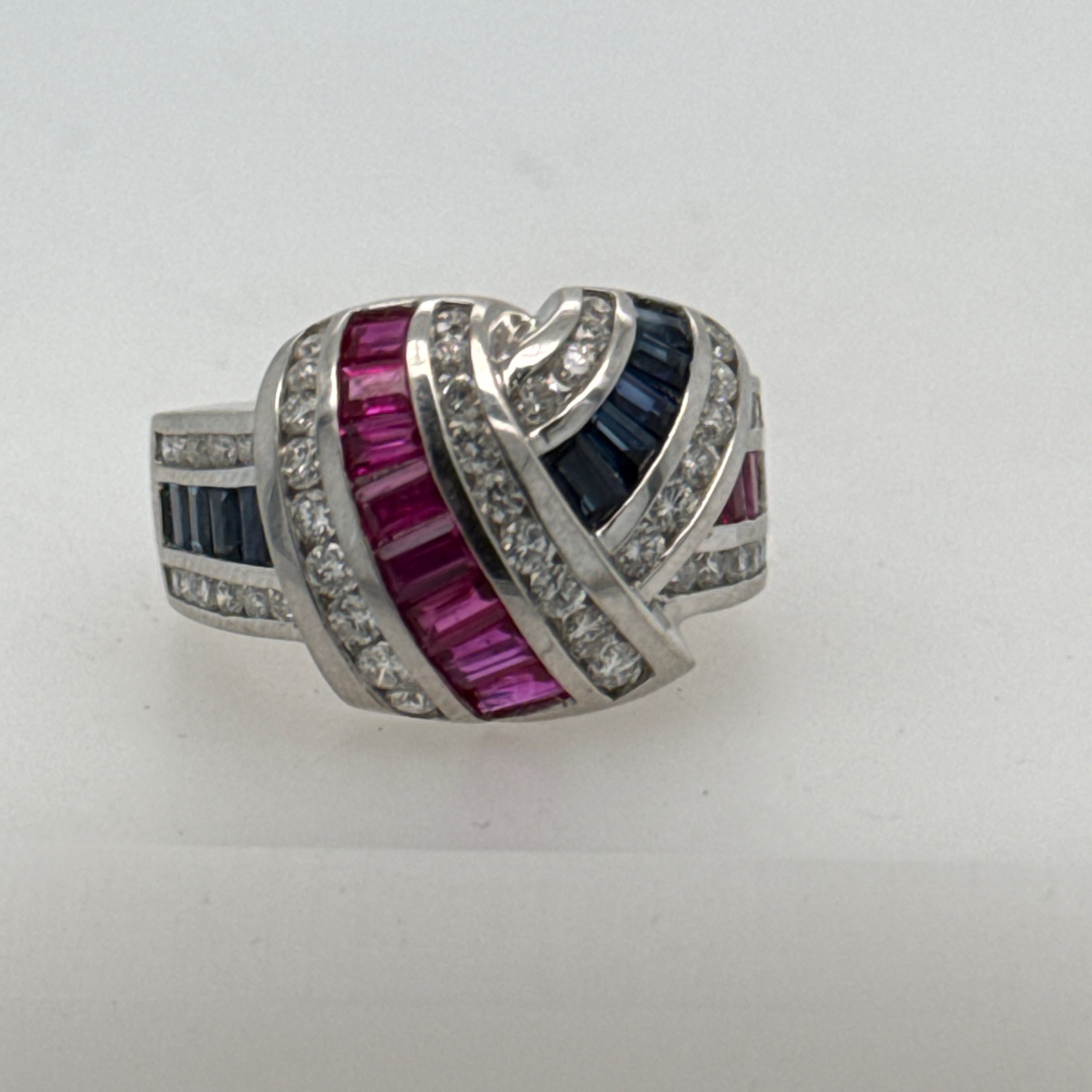 Rubies 1.00 CT Sapphire 1.00 CT & Diamond 1.50 Ct Ring 14k Gold - Image 3