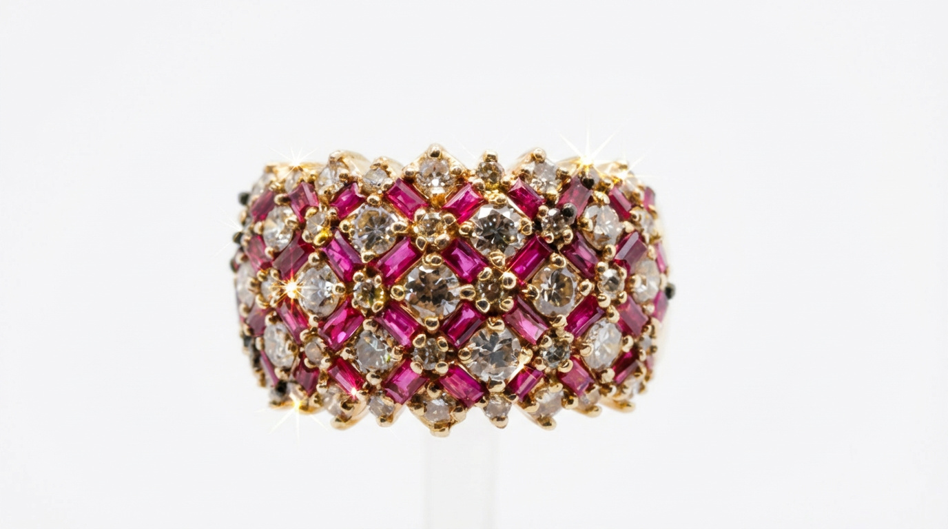 Ruby & Diamond Ring 14 K Y 2.50 Ct Diamond & 2.00 Ct Ruby